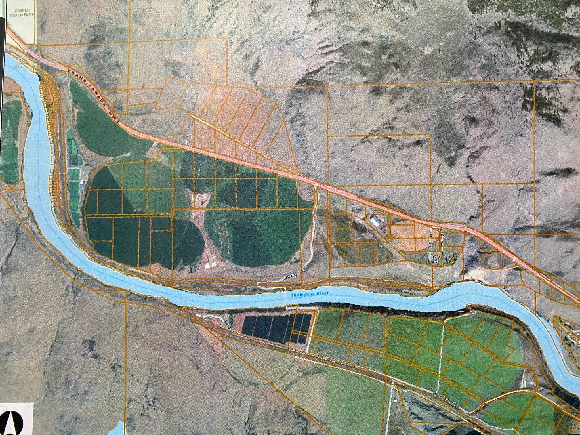 survey plan overlaid on map