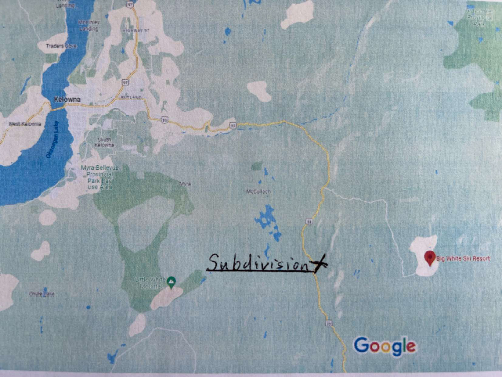map showing location of project